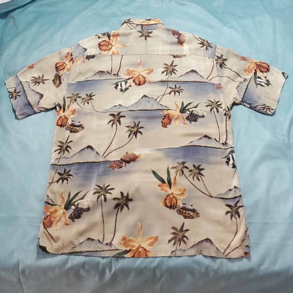 Hawaiian Tropical Fish Shirt 90s Vintage Campia Moda MEDIUM - Picture 2 of 5